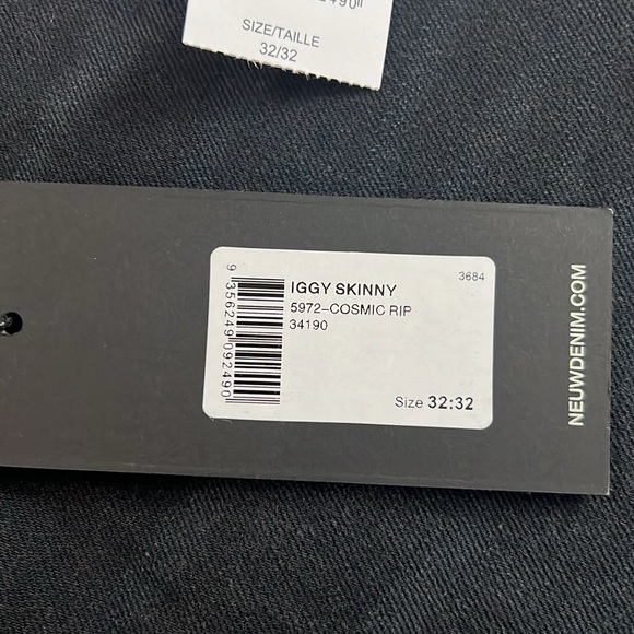 Men's Neuw Black Denim Iggy Skinny Jeans - Picture 5 of 7